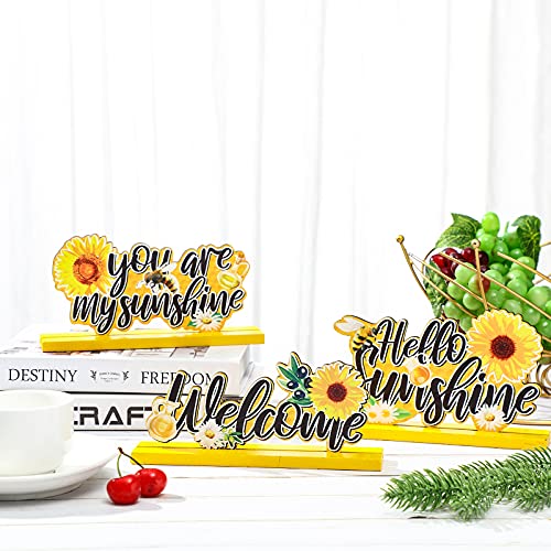 Centres de table tournesol Welcome pour égayer une table basse d'invités