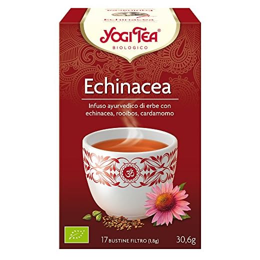 Yogi Tea Infusión de Hierbas Echinacea, 1 Pack de 17 bolsitas