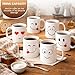 Imagen de Homezone Juego de 6 tazas de café de porcelana de cerámica de 350 ml