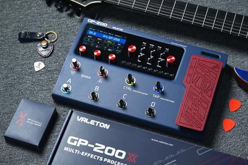 Image of VALETON GP-200X Multi-Effects Processor Pedal Expression, FX Loop, MIDI, Electric, Bass, Accoustic Guitar Amp Modeling, IR Cab Simulation, Stereo, USB Interface with Tonebird Bag, Cable, Picks Bundle