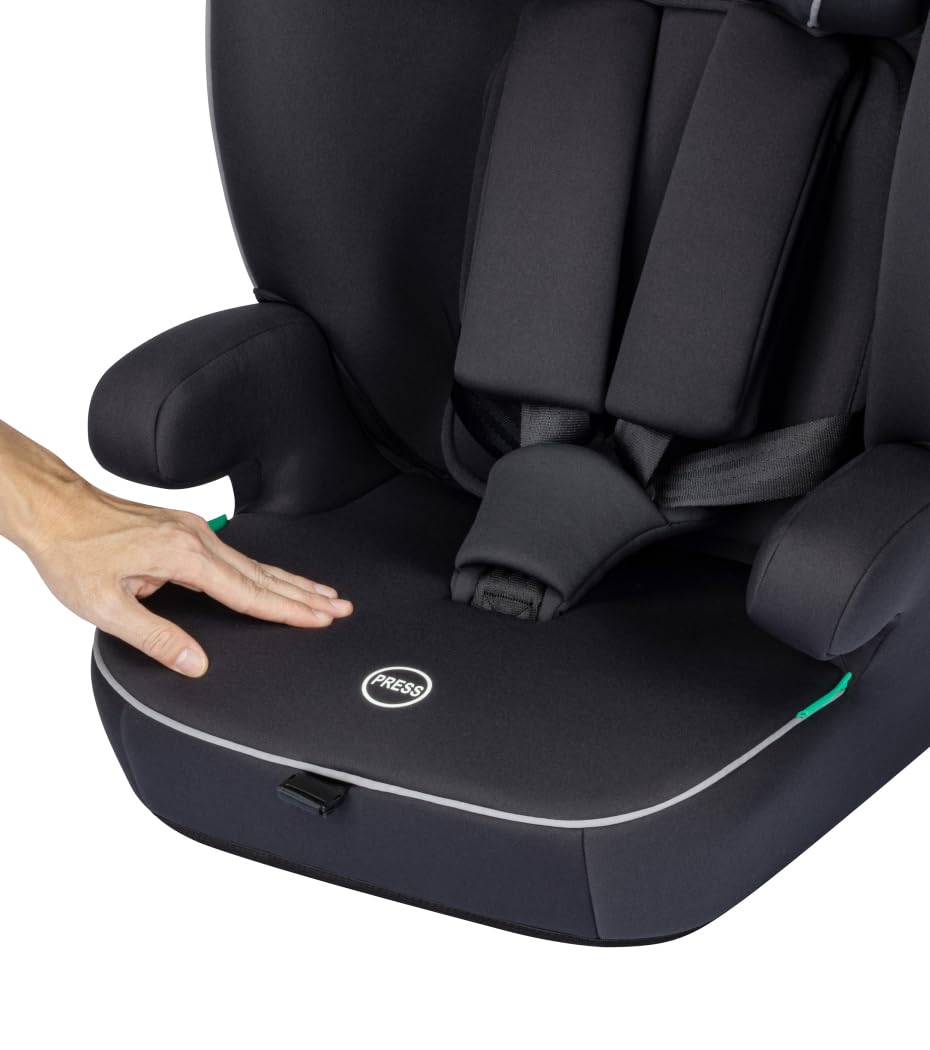 Safety 1st Venus i-Safe, siège auto évolutif, 15 mois à 12 ans (76–150 cm), 11 positions d’appui-tête, protection latérale, Black