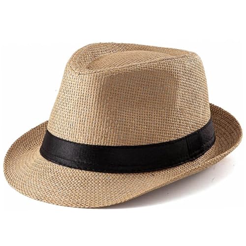 Sombrero de sombrero fedora para hombres gorro de panamá para hombres, protección ultravioleta de...