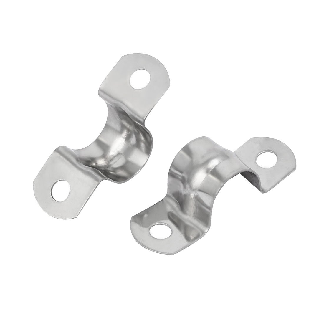 Uxcell 304 Stainless Steel Pipe Straps - 16mm (0.6") Rigid Clamps, 2 Hole, 8 Pack - View #3