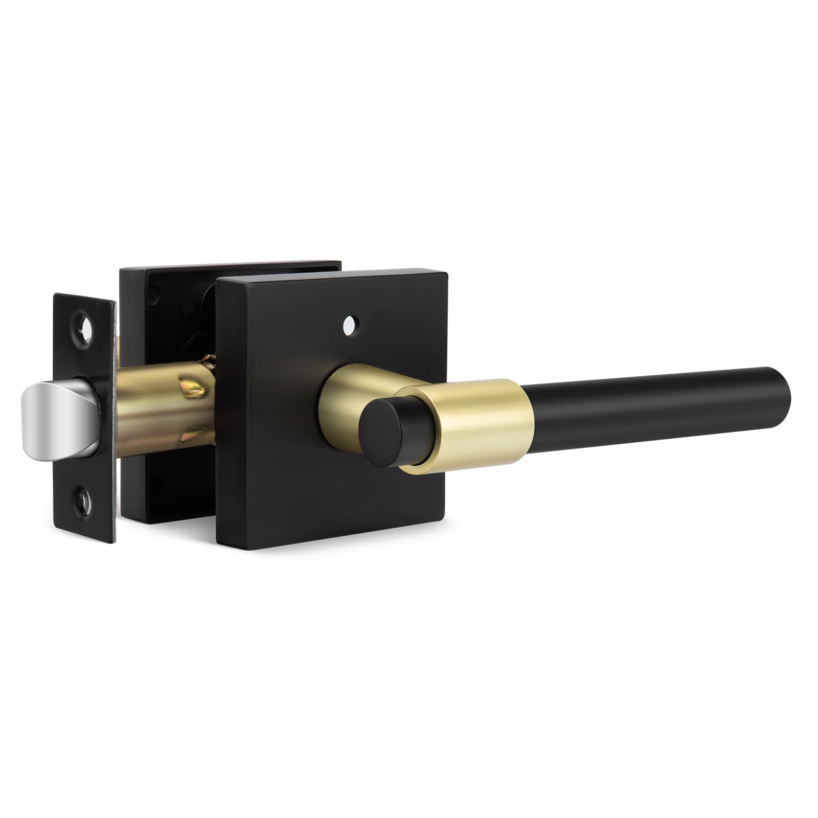 goldenwarm 1 Pack Black and Gold Interior Door Handle, Heavy Duty