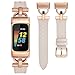 Wearlizer Leather Band Compatible with Fitbit Charge 5 Bands for Women, Dressy Slim Leather Strap Replacement Wristband with D-Shape Metal Buckle for Fitbit Charge 5 Band