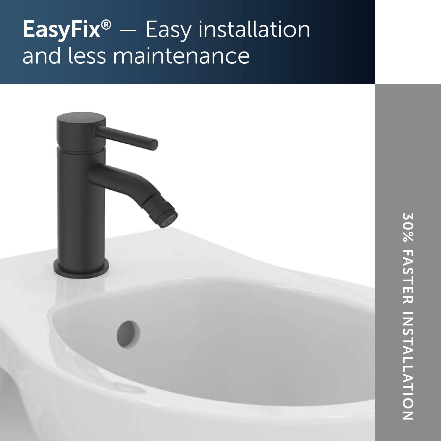 Ideal Standard - Ceraline Mikser jednouchwytowy bidet - Kolor Czarny