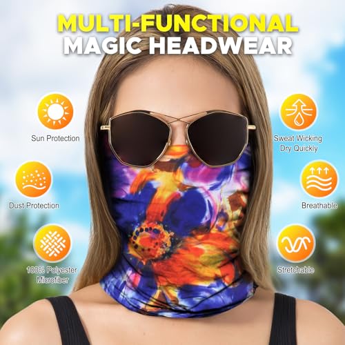 Image of JOEYOUNG Headwear, Bandana, Neck Gaiter Head Wrap Headband Balaclava Magic Scarf