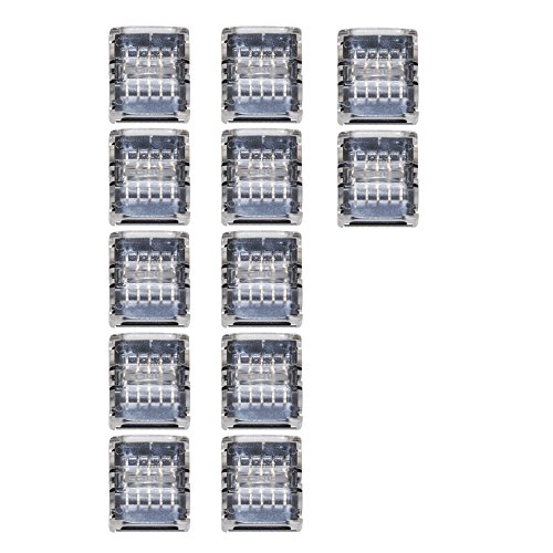 GRIVER 5 Pin Strip Light Connector for RGBW LED Strip Light- Strip to Strip Quick Connection (12Pcs 5-pin Strip to Strip Connectors/Non-Waterproof Version)