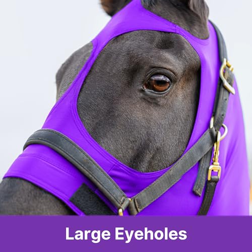 Image of Resistance Horse Hood Slinky Lycra Zippered Mane Braid Shoulder Guard - Horse Sleazy Slickers Care Sheet
