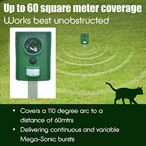 The Big Cheese Mega-Sonic® Solar Cat Repeller – Effective Humane Alternative - Professional Motion-Activated Ultrasonic Cat Repellent for Gardens UK - Outdoor Solar Powered Deterrent - Image 3