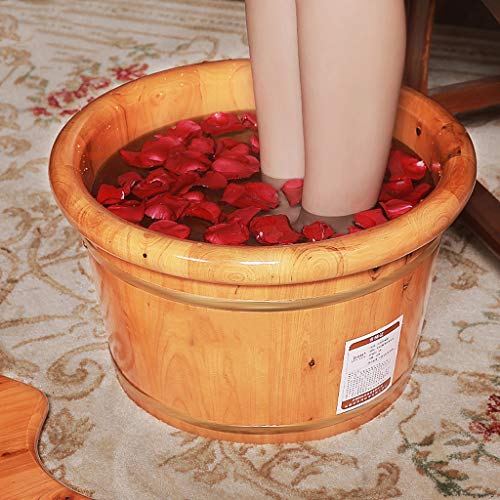 Tina de madera para spa de pies, bacinilla de cedro miniatura 3