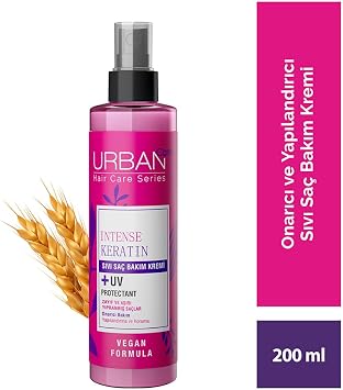 URBAN Care Intense Keratin Liquid Hair Care Cream Special for Extremely Worn Lifeless Hair 200 ml- Vegan