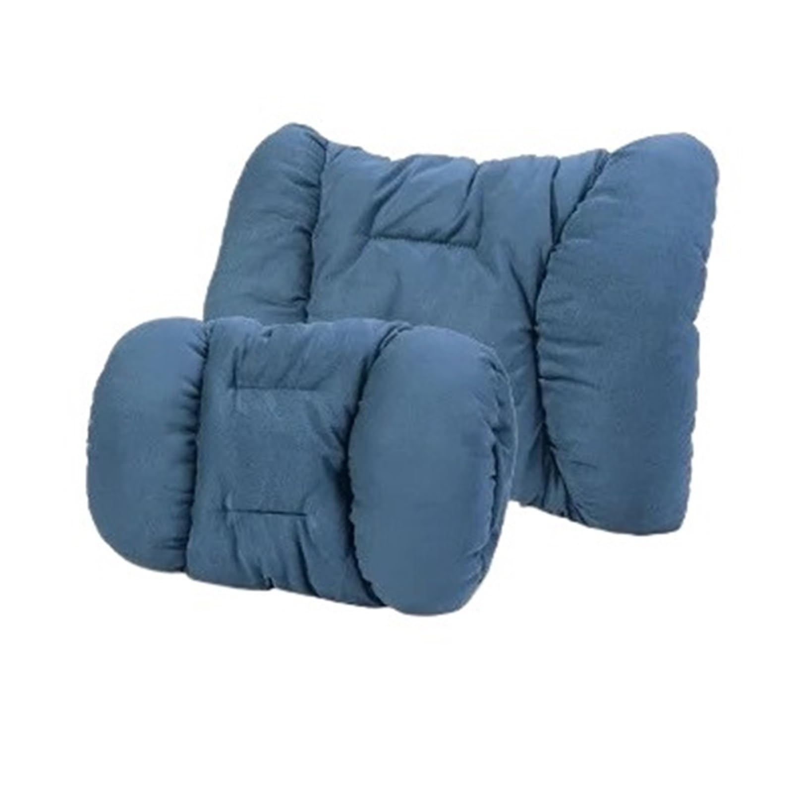 ATUMY Car Seat Pillow Car Headrest Plush Neck Support Pillow Comfortable Warmth Automobile Backrest Cushio Car Headrest(Headrest+lumbar support [blue])