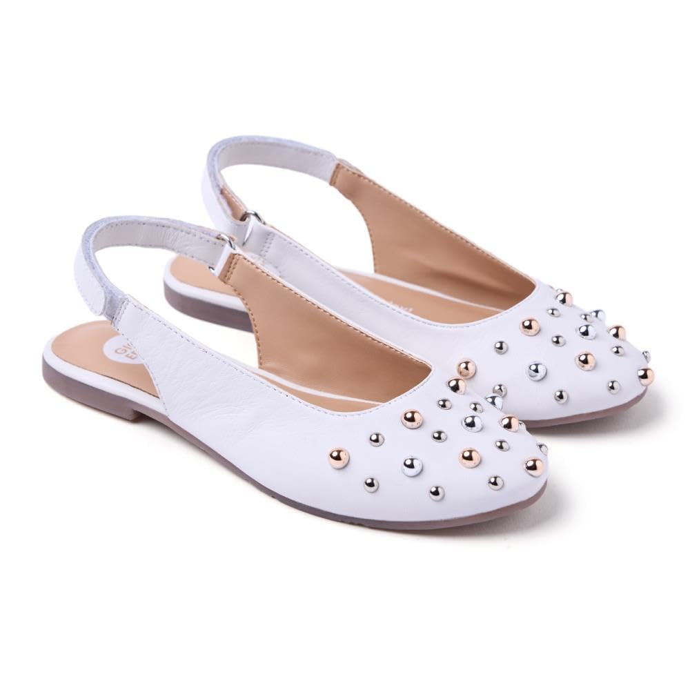 GIOSEPPO NAMANYE, Mary Jane Flat Shoes, White, 34 EU