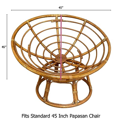 Cotton Craft 31567 Papasan Chair Cushion - 100% Cotton Duck Fabric Thick Soft Overstuffed Floor Seat Standard 45 Inch Round Chair Swing Chair Patio Den College Dorm Papasan thumb #2