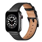 BesBand Compatible with Apple Watch Bands 44mm 42mm 40mm 38mm 41mm 45mm, Genuine Leather Business...