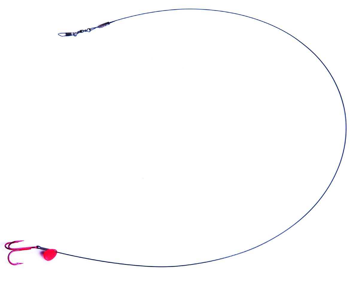 LakcoTU12T 12” treble hook leader