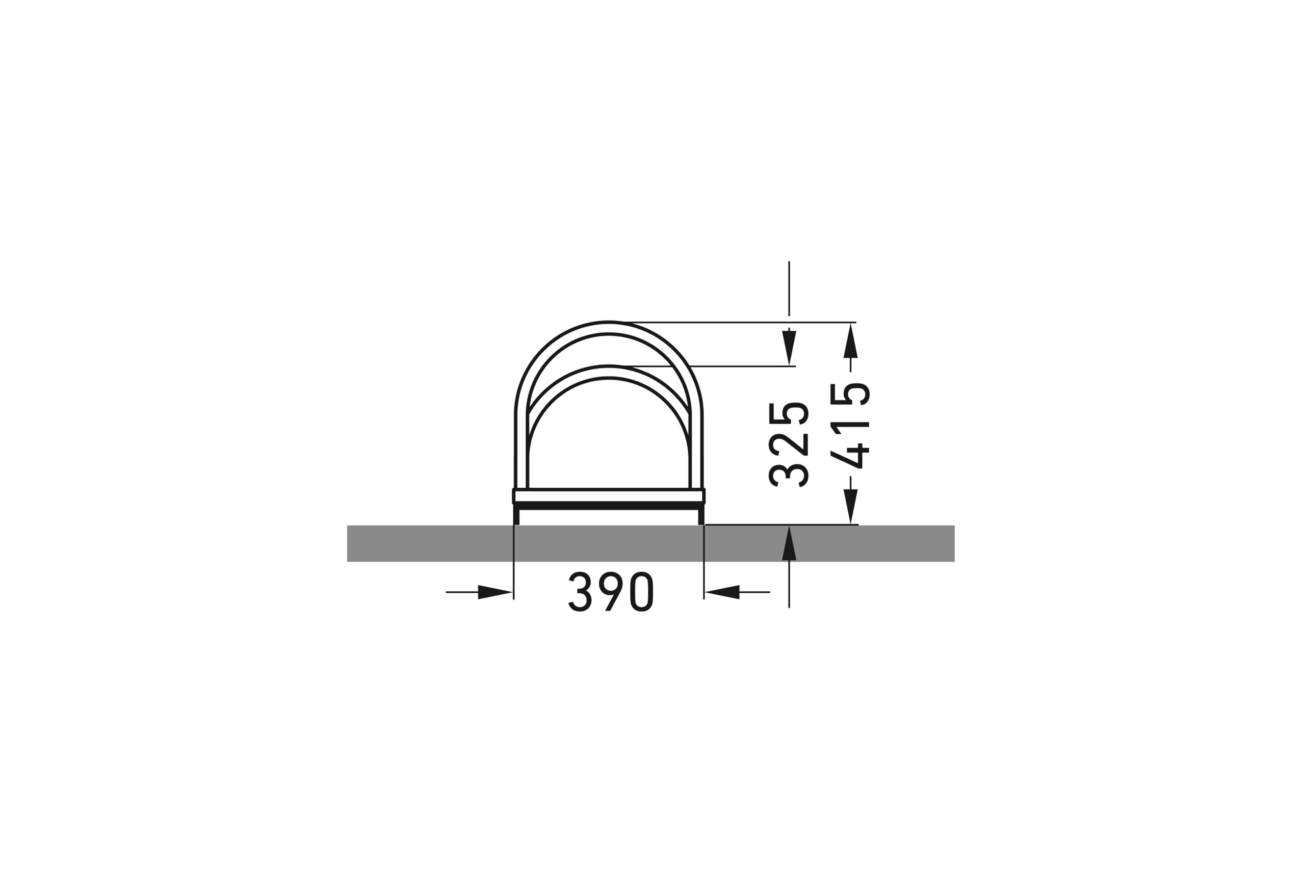 Bogenparker 5052 | Fahrradständer für 2 Fahrräder | einseitig | Freiaufstellung | Abwechselnde Hoch-/Tiefeinstellung | erweiterbar | Fahrradparker Bodenparker Mehrfachständer Bügelparker | Dreifke®