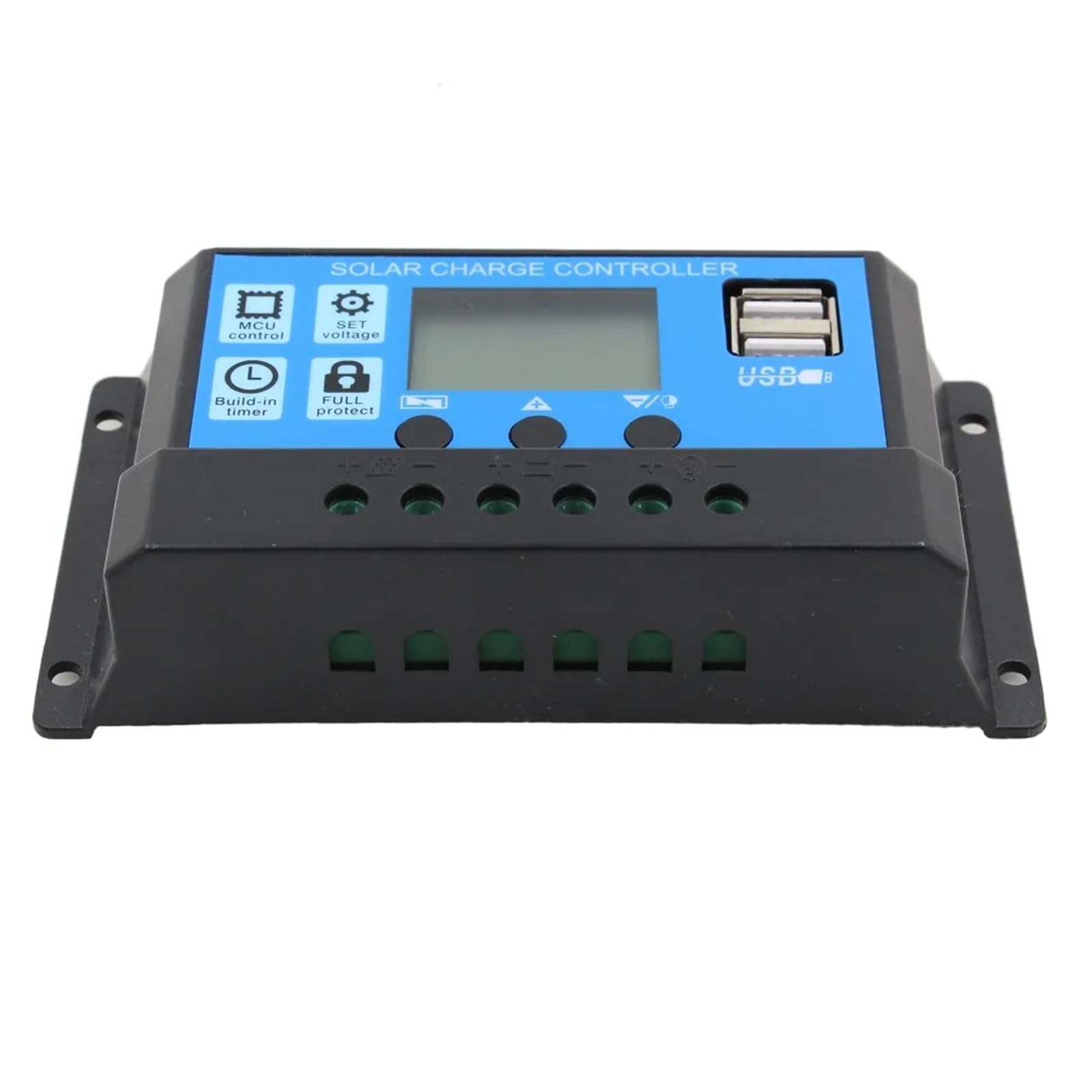 1 szt. PWM 60 A 50 A 40 A 30 A 20 A 10 A regulator ładowania i rozładowania słonecznego 12 V 24 V automatyczny regulator solarny z podwójnym USB 5 V (10 A)