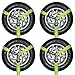 VULCAN Wheel Dolly Tire Harness with Universal O-Ring - 2 Inch x 96 Inch - 4 Pack - High-Viz - 3,300 Pound Safe Working Load - Straps Only - Ratchets Sold Separately