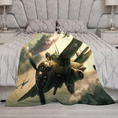 Couverture en flannel avion couverture polaire douce lit - 7