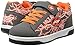 Heelys Dual Up X2 Sneaker (Little Kid), Charcoal/Orange, 4 M US Little Kid