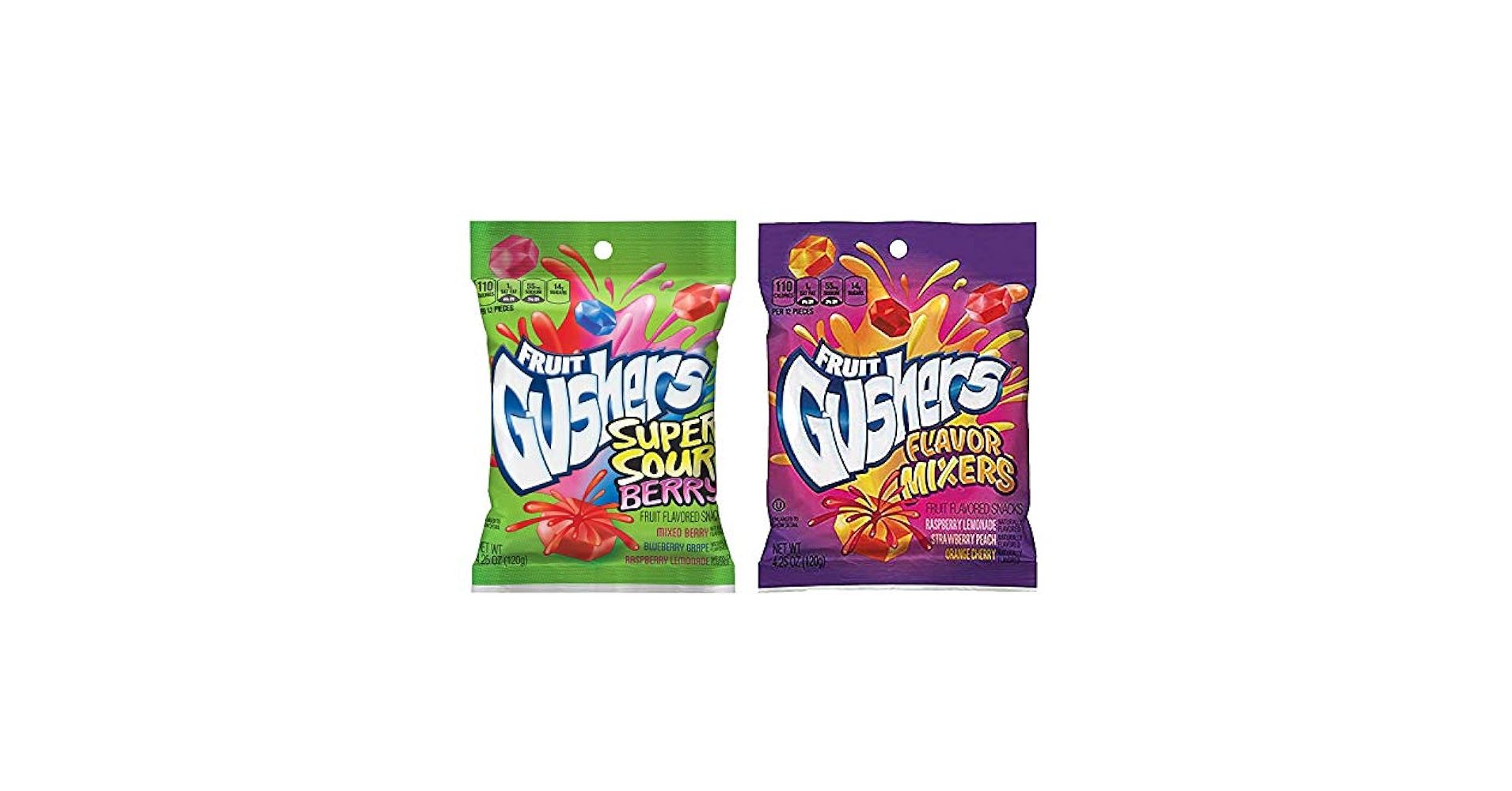 Amazon.com: Fruit Gushers Variety 2-Pack, Super Sour Berry