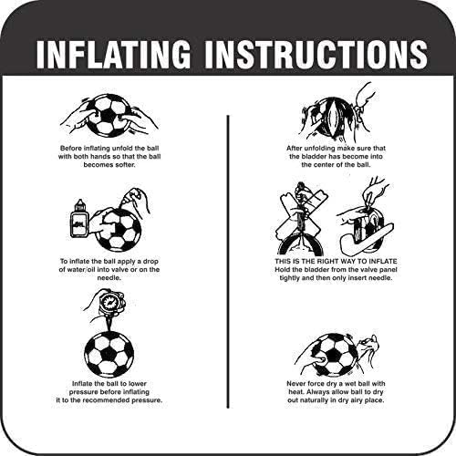 Image of Size 5 Football with Pump & Pin | PVC Leather Training Soccer Ball for Ground, Turf & Street Play | High Grip & Air Retention for Kids, Youth & Adults