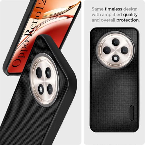 Image of Jkobi Back Cover Case for Oppo Reno 12F 5G (Textured Grip Design | Camera Protetion | Slim and Light Weight | Soft Touch and Feel | Black)