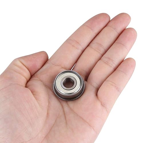 Miniatura 5 de F608Z Rodamiento en miniatura, 10 rodamientos de bolas con bridas de 0.315 x 0.866 x 0.276 in, doble blindaje, bajo ruido y larga vida útil, para