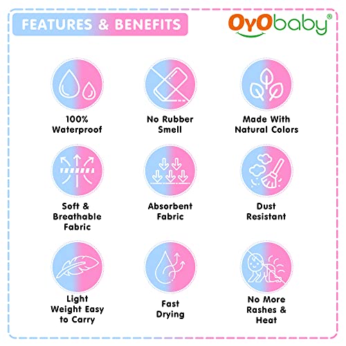 Image of OYO BABY Waterproof Baby Bed Protector Dry Sheets & OYO BABY Waterproof Baby Bed Protector Dry Sheets(Light Green + Firoza),Small (70cm x 50cm)