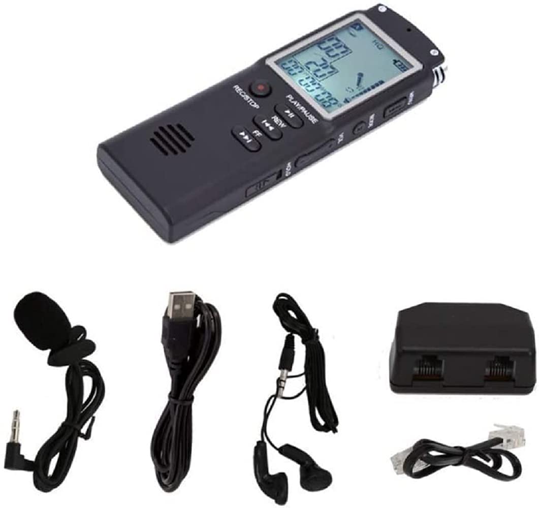 Grabadoras de Voz Digitales Digital Voice Recorder Reproducción de Mp3 Pluma de Grabación Externa Profesional HD Reducción de Ruido Super Pantalla Grande Pluma de Grabación Inteligente 16GB