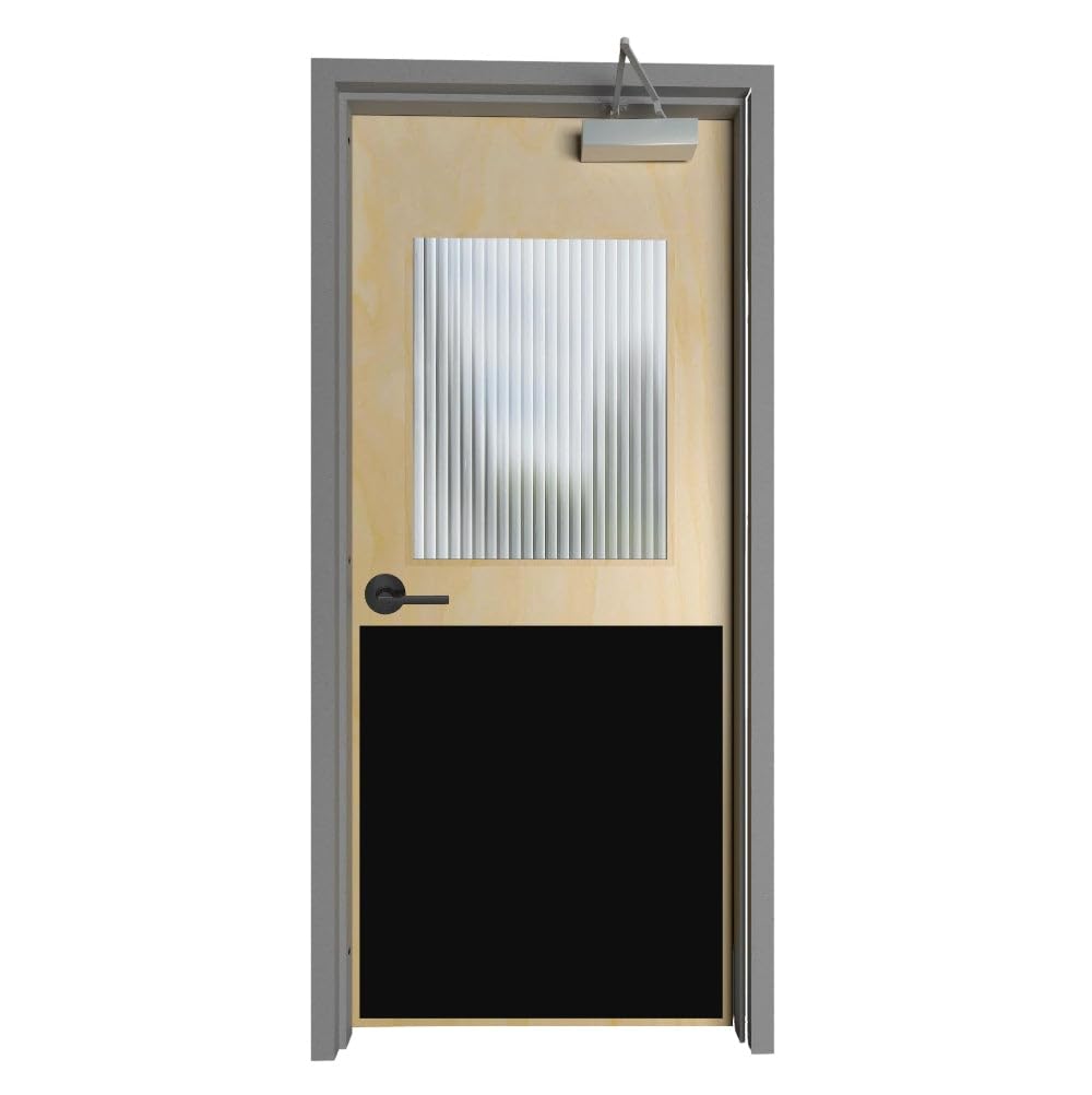 Durable Door Armor Plate - Multiple Finish &amp; Size Options - 30x30 - Satin Black - Screw Mount