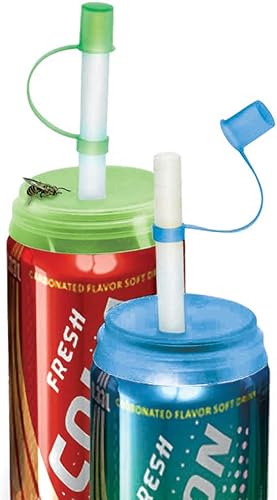 KOVE - Juego de 2 popotes de soda y tapa