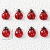 50Pcs Ladybug Nail Charms 3D Insect Nail Art Charms Resin Red Ladybugs Nail Gems Cute Seven-Spotted Ladybug Nail Jewelry Spring Summer Nail Art Supplies for Women Craft DIY Acrylic Nails Decor #2