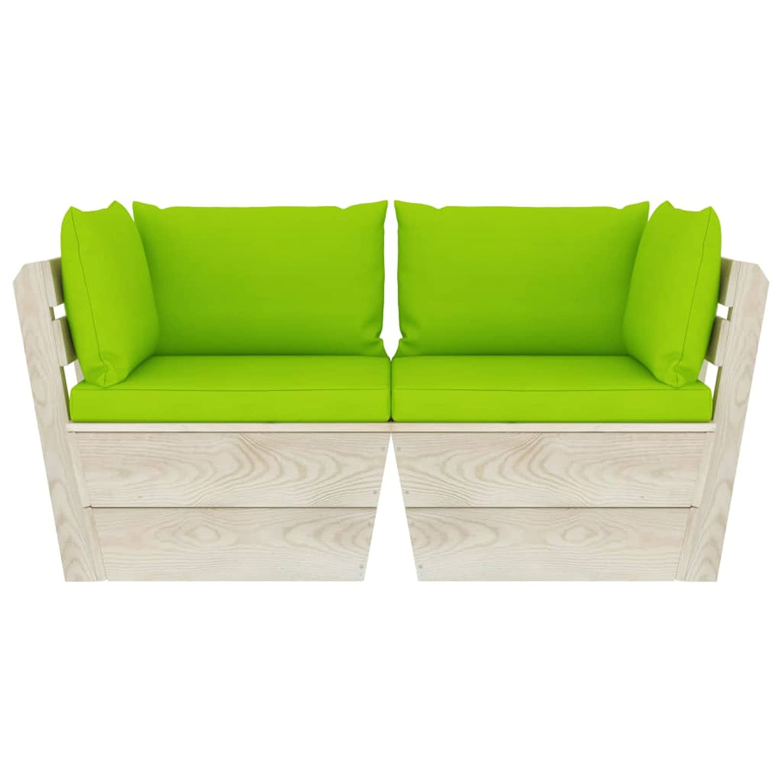 Sofá de palets de jardín 2 plazas con Cojines Sofa Jardin Muebles terraza Muebles Jardin Sofa Jardin Exterior Madera de Abeto - 3063395