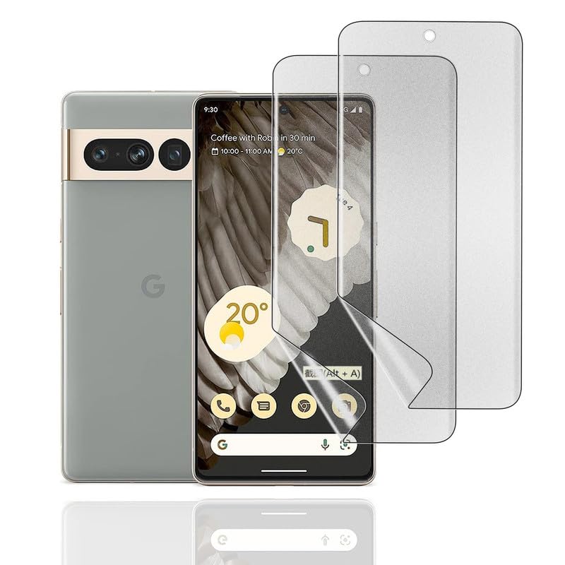 KoasVonson [2 Pezzi Pellicola Idrogel Opaca per Google Pixel 7 Pro, Protezione Display Matte in TPU Flessibile [Antiriflesso], Anti-Impronte, Supporto Impronta Digitale, Auto-Riparazione