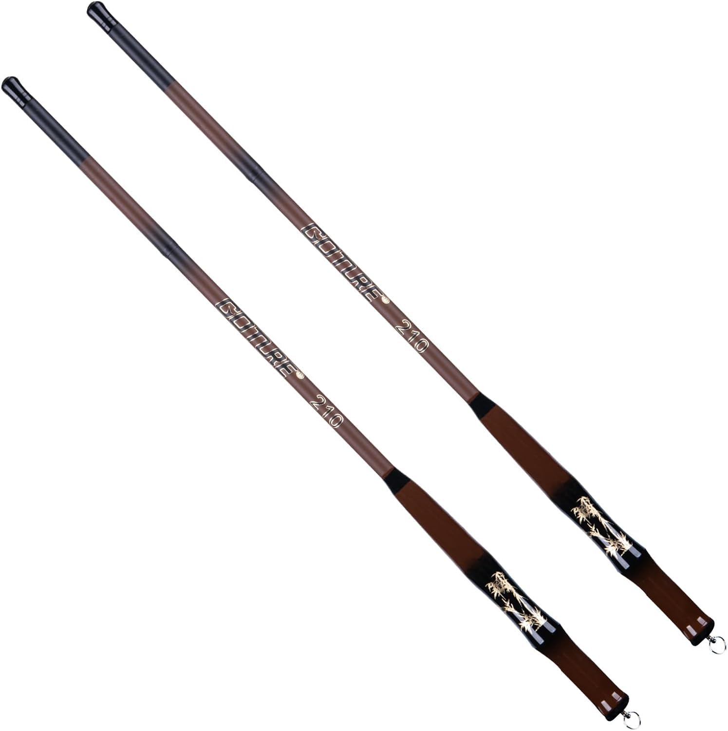 Goture 2Pcs Telescopic Pocket Mini Fishing Rods, Portable Bamboo Small Handle Fishing Rod, Ultralight High Strength Stream River Dike Lake Fishing
