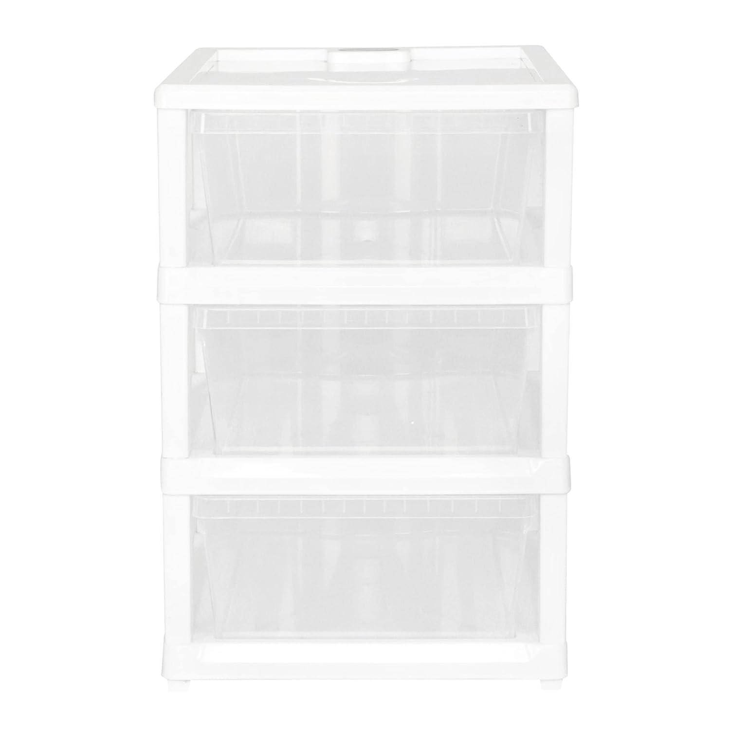 Cutting Edge Essentials Multipurpose Modular 3 Layer Plastic Drawer Storage Organizer Chest for Home,Kitchen,Office,School,Beauty Salon,Hospitals,College (Transparent, Small)