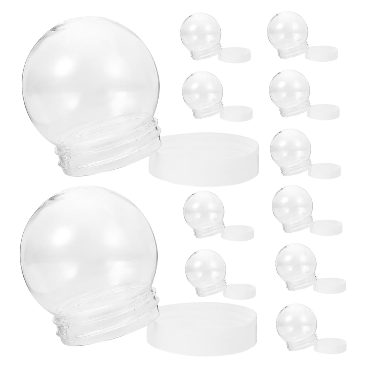 Ciieeo 60 Piezas Globo De Nieve Lentejuelas Spanglez Friren Amigos Friwnies Manualidades Haciendo Globo Forma De Globo DIY Globos De DIY Globo Tapa De Plástico Tarro De