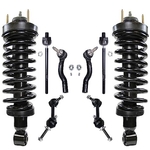 Image of Detroit Axle - Front Struts w /Coil Springs Sway Bar Links Tie Rod Ends Replacement for 2003-2011 Ford Crown Victoria Mercury Grand Marquis Marauder