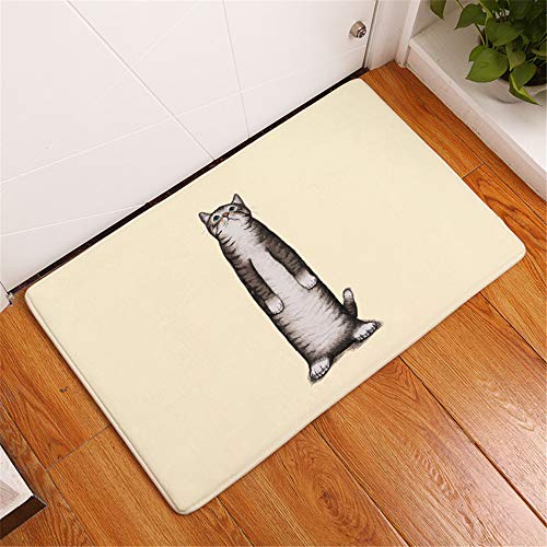 Preisvergleich Produktbild LZYMLG Niedliche Katzendruck Kinderzimmermatten Küchen Saugmatte Badezimmermatte Türmatte J 40X60Cm