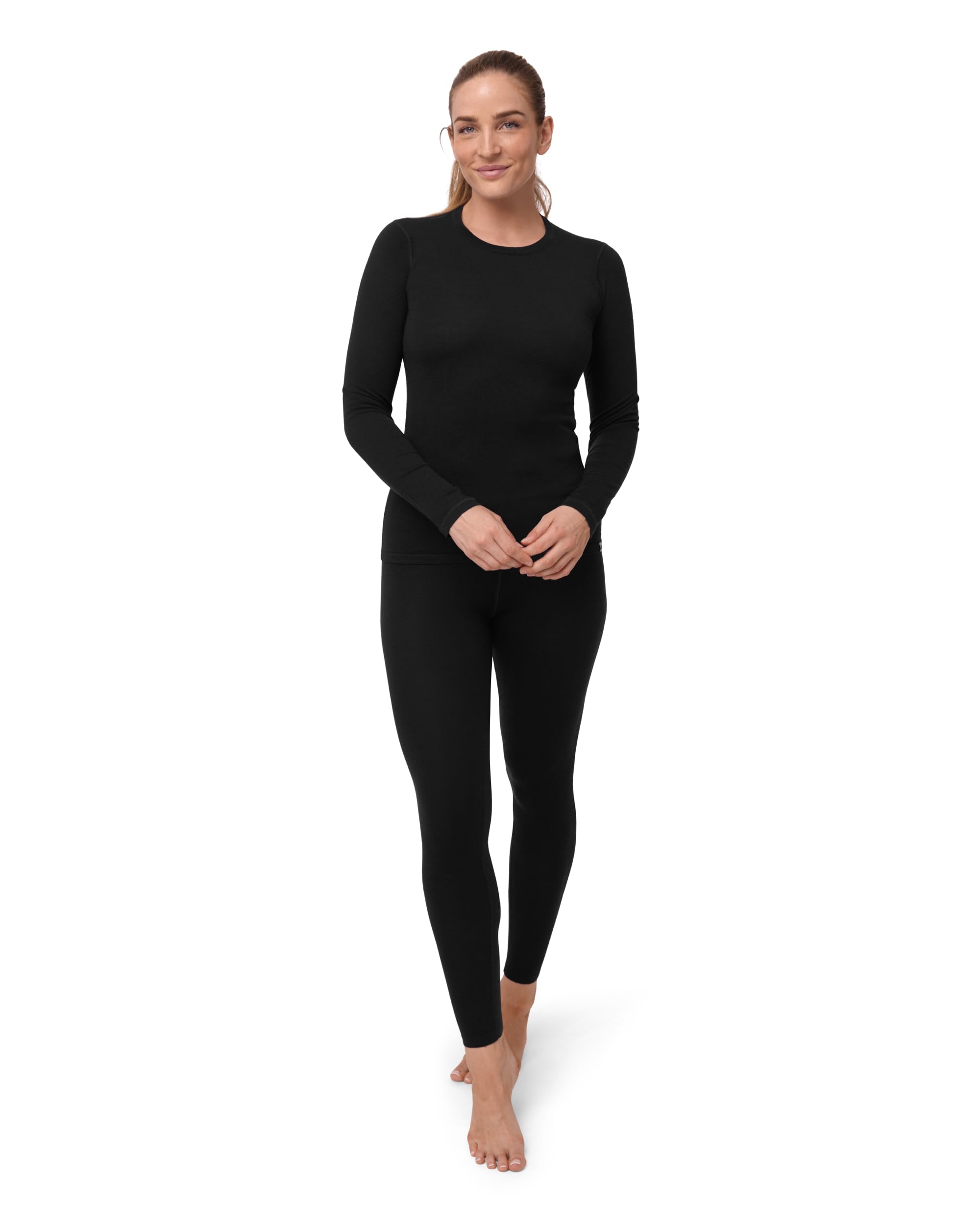 Merino Wool Base Layer Set Women, Thermal Underwear-image-34
