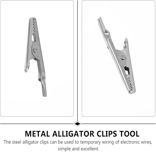 Miniatura 9 de Uonlytech Pruebas rápidas de abrazaderas de acero inoxidable de pinzas de cocodrilo 10pcs