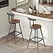 MAHANCRIS Bar Stools, Set of 2 Bar Chairs with Backrest and Footrest, 26