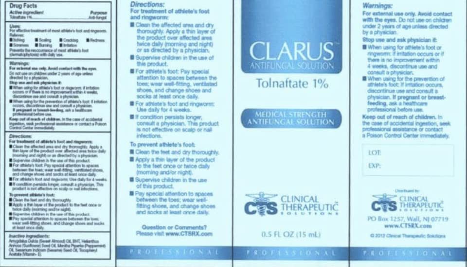 Clarus (TM) Anti Fungal Solution- SAME DAY SHIPPING!