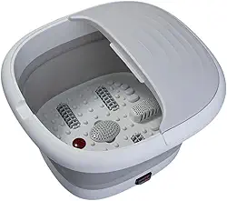 Hidromassagem Spa Dos Pés Elétrico Massagem Bolhas Aquecimento Infravermelho Roletes 500w Rosa ou Cinza Voltagem 110V 7L (Cinza)