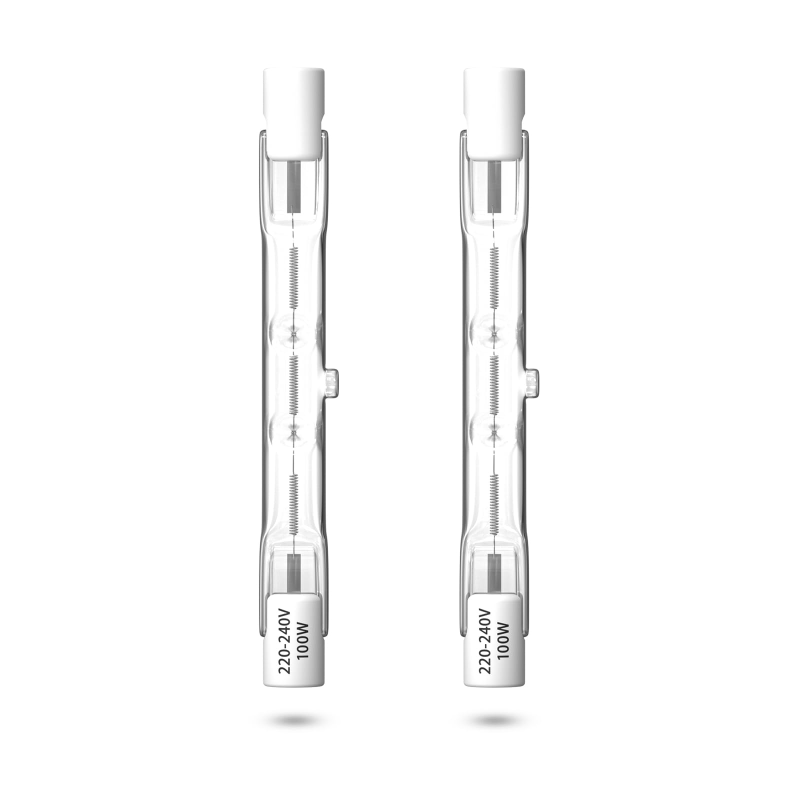 Bonlux Halogenlampe R7s 78 mm 100 W 230 V Warmweiß 2800 K dimmbar J78 R7S Linear Halogen T3 Leuchtmittel Typ J für Stehleuchte Garage Landschaftsgärten, 2 Stück