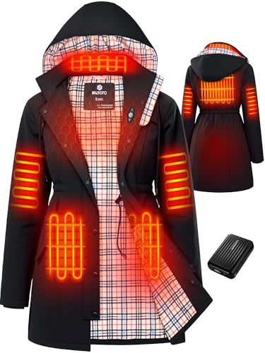 WASOTO Heated Jackets for Women (Black,M)