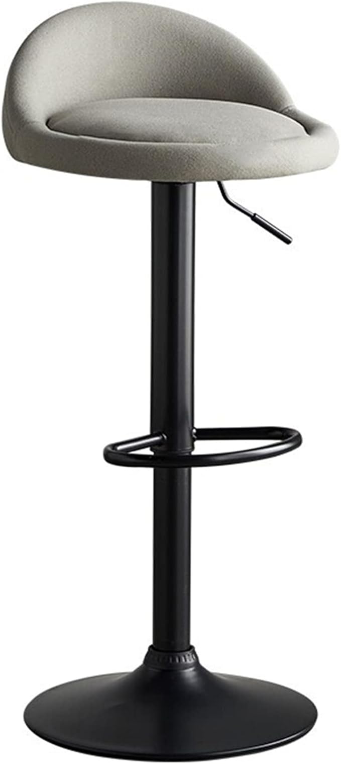 YinhaFongeu Grey Swivel Chair Kitchen Restaurant Bar Counter Stool with